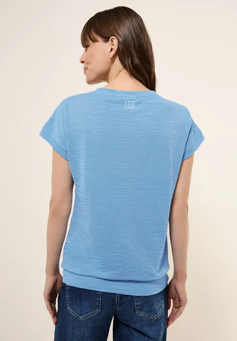 Shirt im Ausbrenner-Look fresh light blue