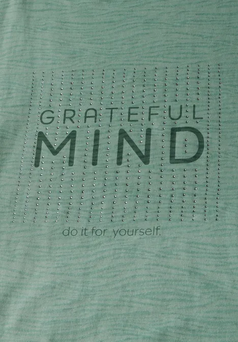 Shirt im Ausbrenner-Look matcha green