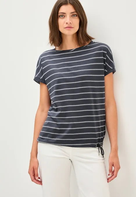 Softes T-Shirt mit Streifen volcanic grey