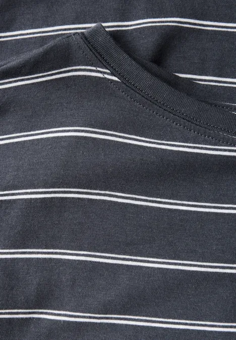 Softes T-Shirt mit Streifen volcanic grey