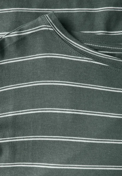 Softes T-Shirt mit Streifen dark balmy khaki