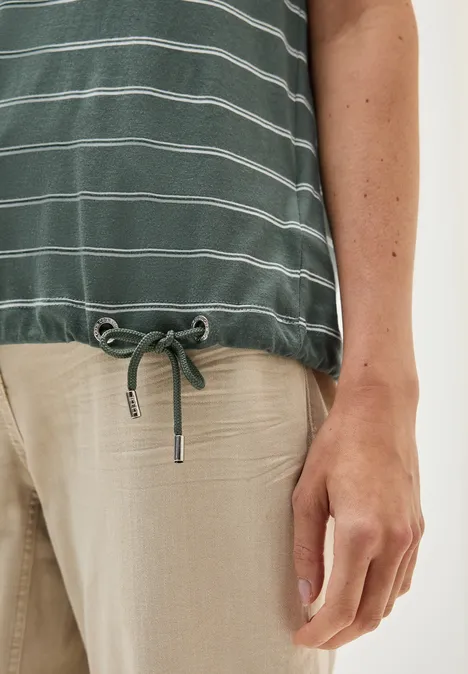 Softes T-Shirt mit Streifen dark balmy khaki