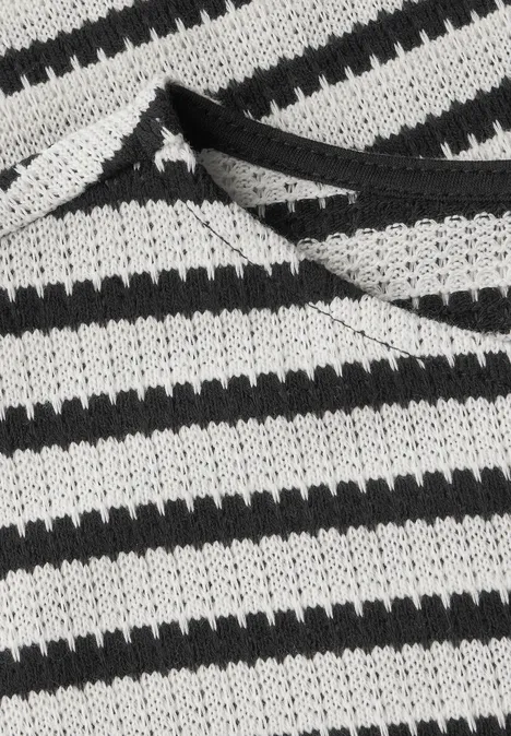 Gestreiftes Jacquard Shirt vanilla white
