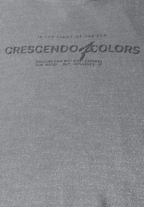 Glitzer Shirt mit Wording cobble grey