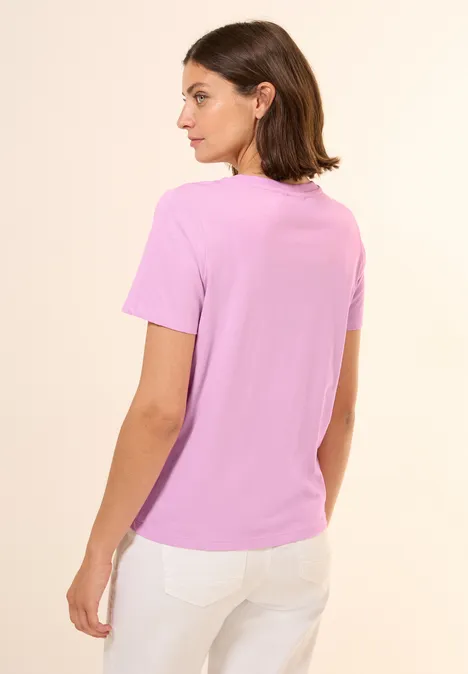T-Shirt mit Folienprint cherry blossom pink