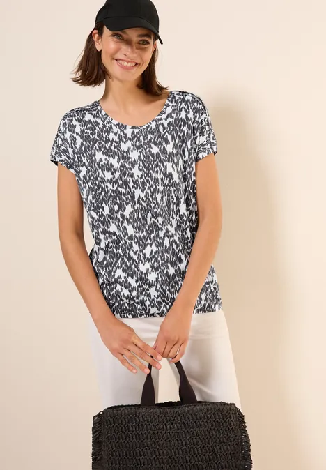 T-Shirt mit Minimal Print vanilla white