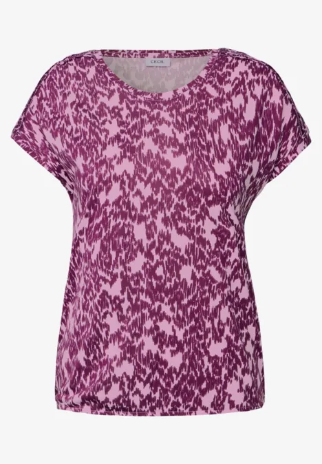 T-Shirt mit Minimal Print cherry blossom pink