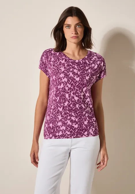 T-Shirt mit Minimal Print cherry blossom pink