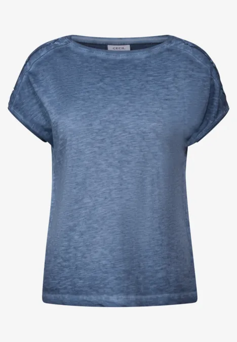 T-Shirt mit Knopfdetail urban navy blue
