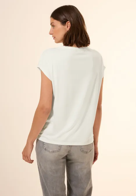 T-Shirt mit Dekosteinen vanilla white