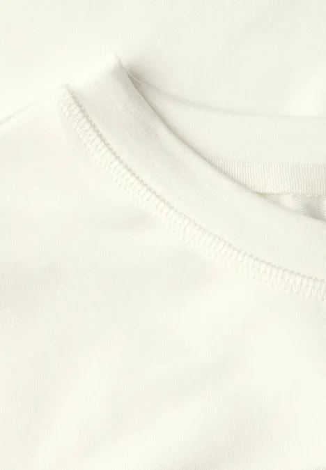 Softes Shirt mit Folienprint vanilla white