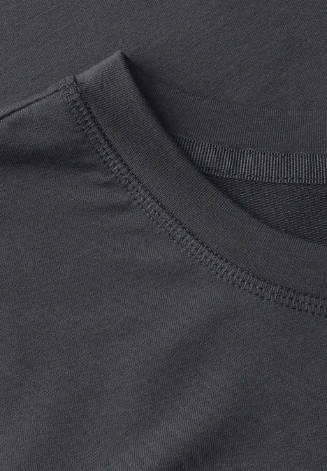 Softes Shirt mit Folienprint volcanic grey