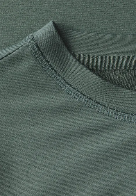 Softes Shirt mit Folienprint dark balmy khaki