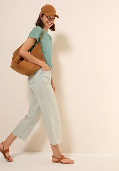 T-Shirt mit Meshdetail matcha green