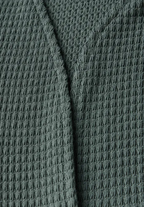 Offene Ajour-Look Jacke dark balmy khaki