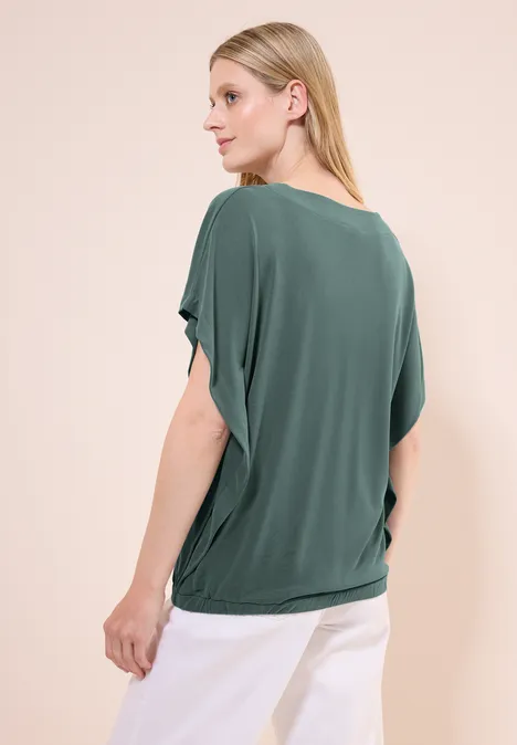 Lässiges V-Neck Shirt dark balmy khaki