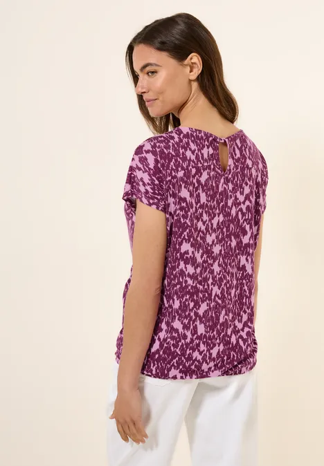 Strick-Look Shirt mit Muster cherry blossom pink