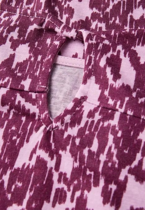 Strick-Look Shirt mit Muster cherry blossom pink