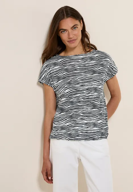 Shirt mit Minimal Print volcanic grey