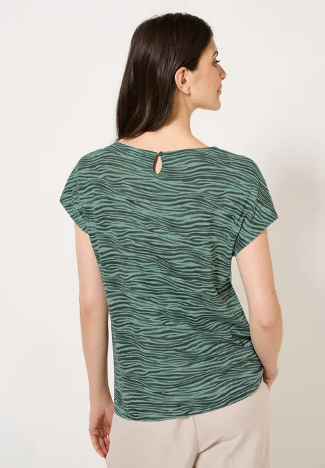 Shirt mit Minimal Print dark balmy khaki
