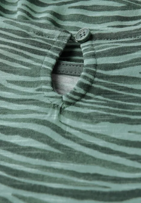 Shirt mit Minimal Print dark balmy khaki