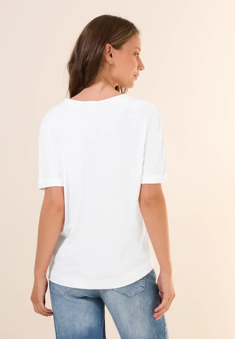 T-Shirt mit Zierdetail White