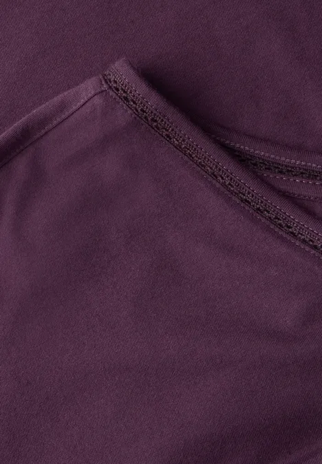T-Shirt mit Zierdetail deep berry