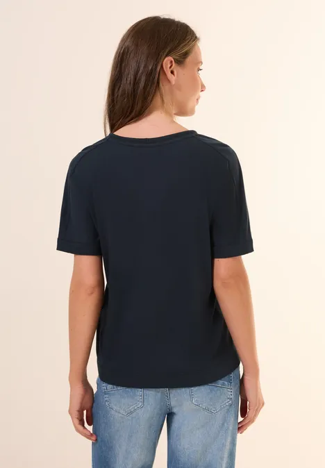 T-Shirt mit Zierdetail universal blue