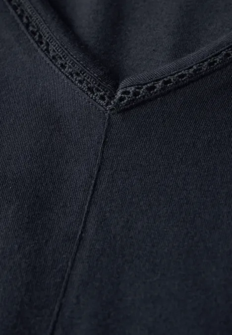 T-Shirt mit Zierdetail universal blue