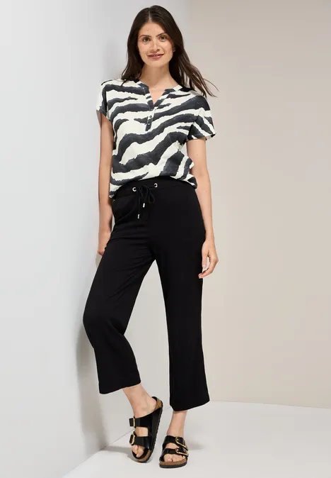 Print-Shirt im Tunika-Look volcanic grey