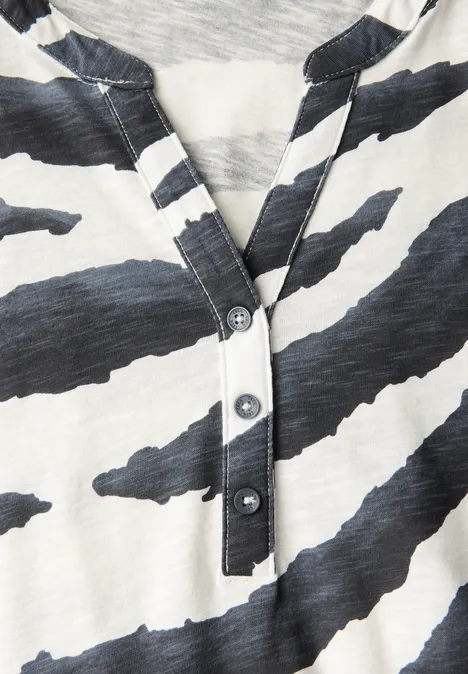 Print-Shirt im Tunika-Look volcanic grey
