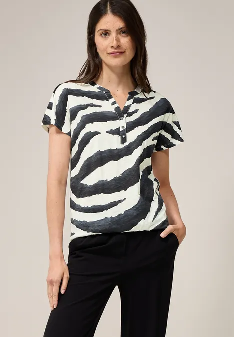 Print-Shirt im Tunika-Look volcanic grey