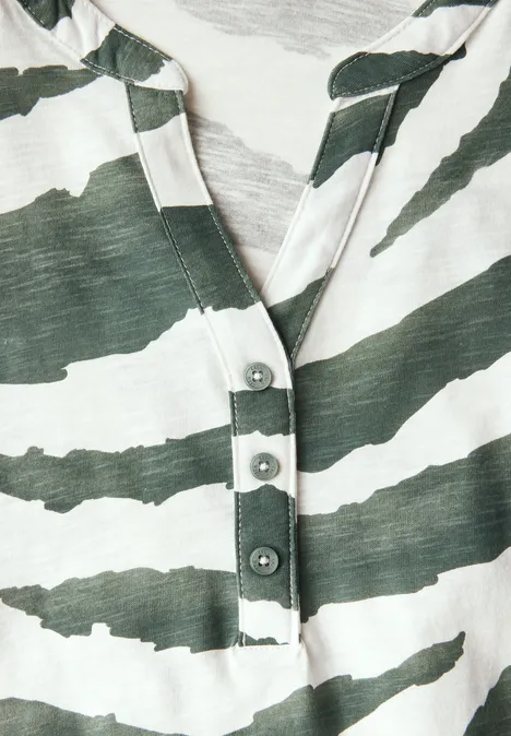 Print-Shirt im Tunika-Look dark balmy khaki