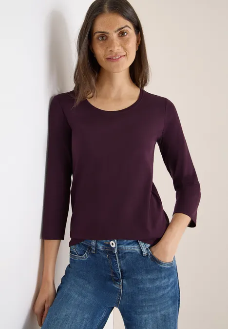 Basic Shirt eggplant red
