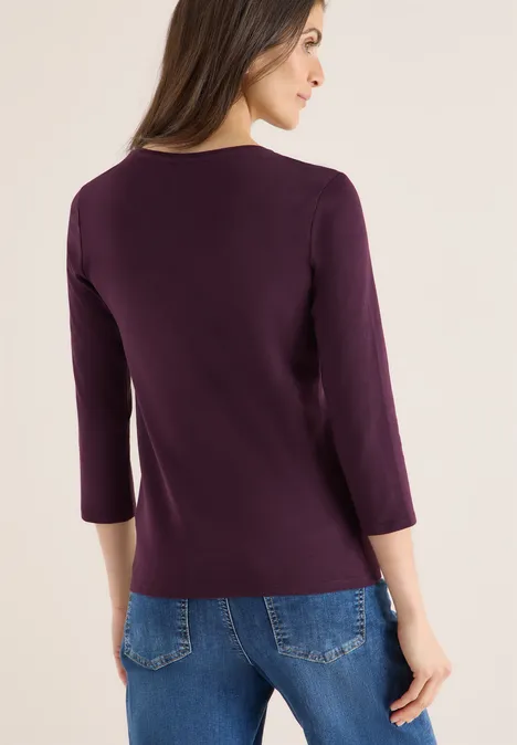 Basic Shirt eggplant red