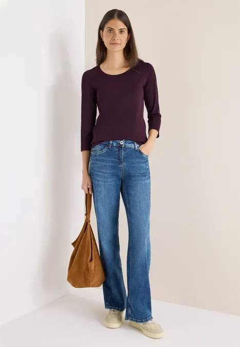 Basic Shirt eggplant red