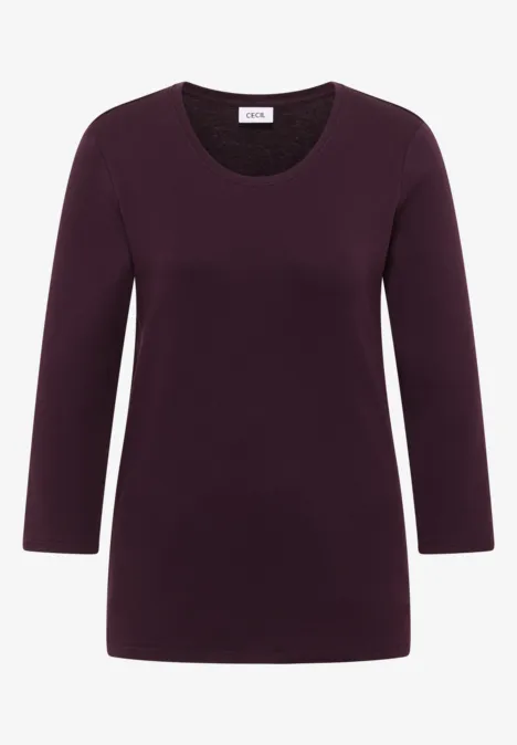 Basic Shirt eggplant red