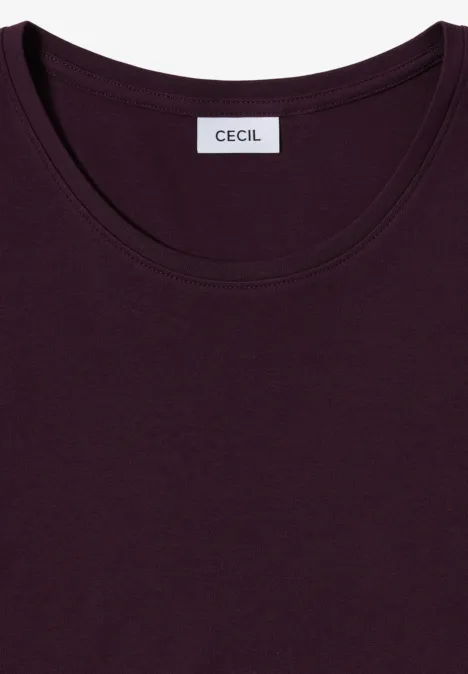 Basic Shirt eggplant red
