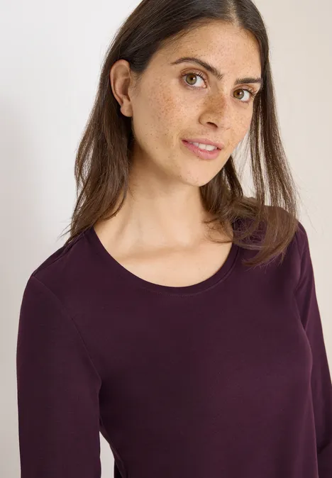 Basic Shirt eggplant red