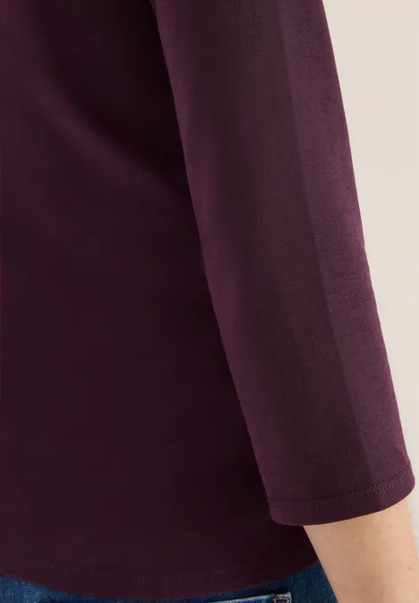 Basic Shirt eggplant red