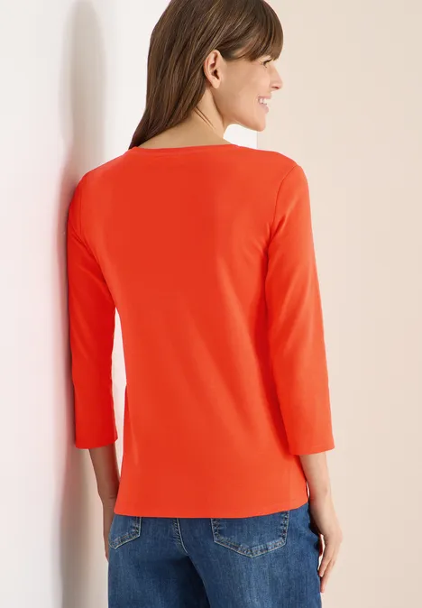Basic shirt cherry tomato orange