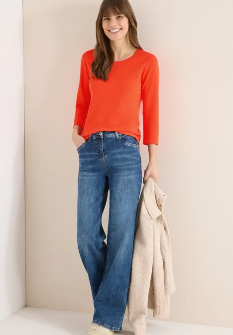 Basic shirt cherry tomato orange