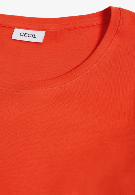 Basic shirt cherry tomato orange