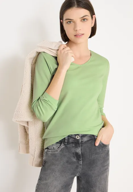 T-shirt à manches longues avec col en V null