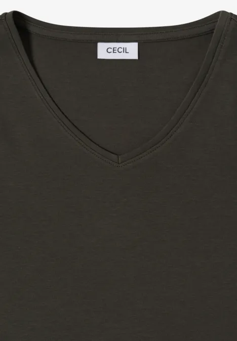 T-shirt à manches longues avec col en V null