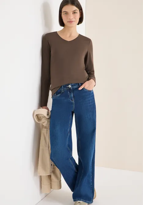 T-shirt à manches longues avec col en V null