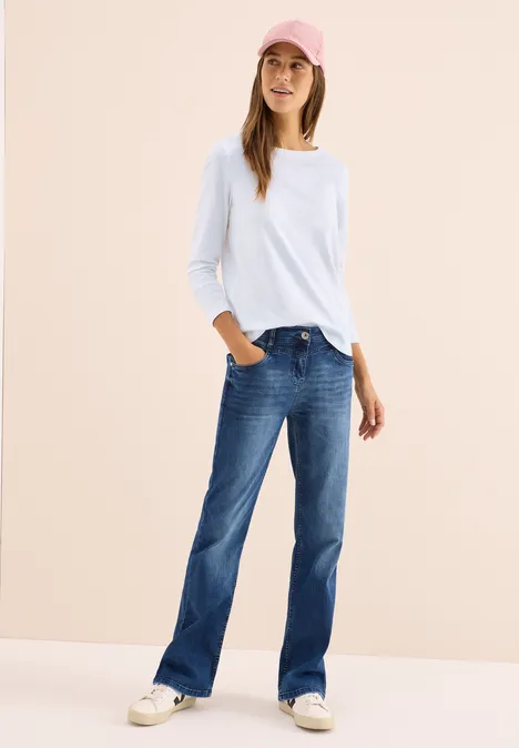 Basic shirt met lange mouwen White