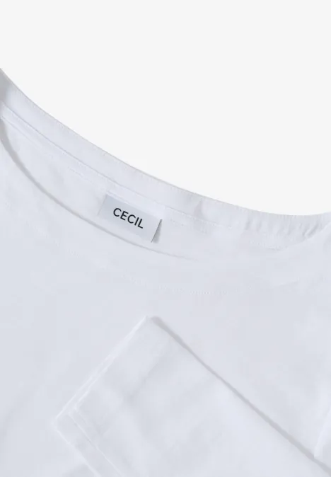 Basic shirt met lange mouwen White