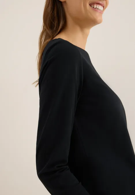 Basic Langarmshirt Black