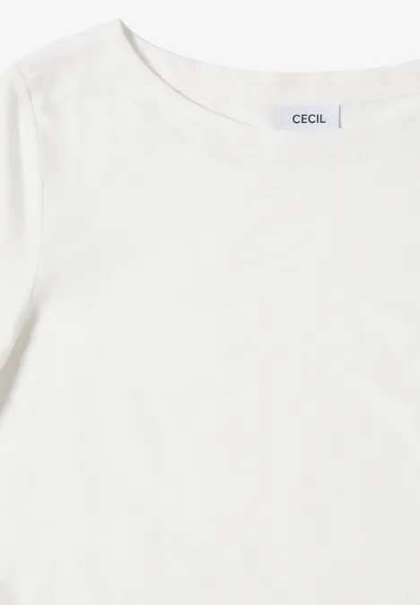 Basic Langarmshirt vanilla white